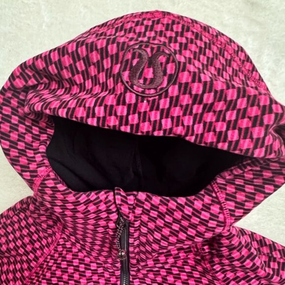 Lululemon Scuba Hoodie III Jacket Zip Print DeepDive Berry Pockets Cotton Soft 6 - Picture 4 of 16